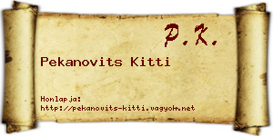 Pekanovits Kitti névjegykártya